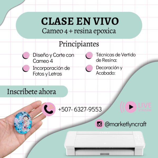 clase en vivo resina epóxica y cameo 4